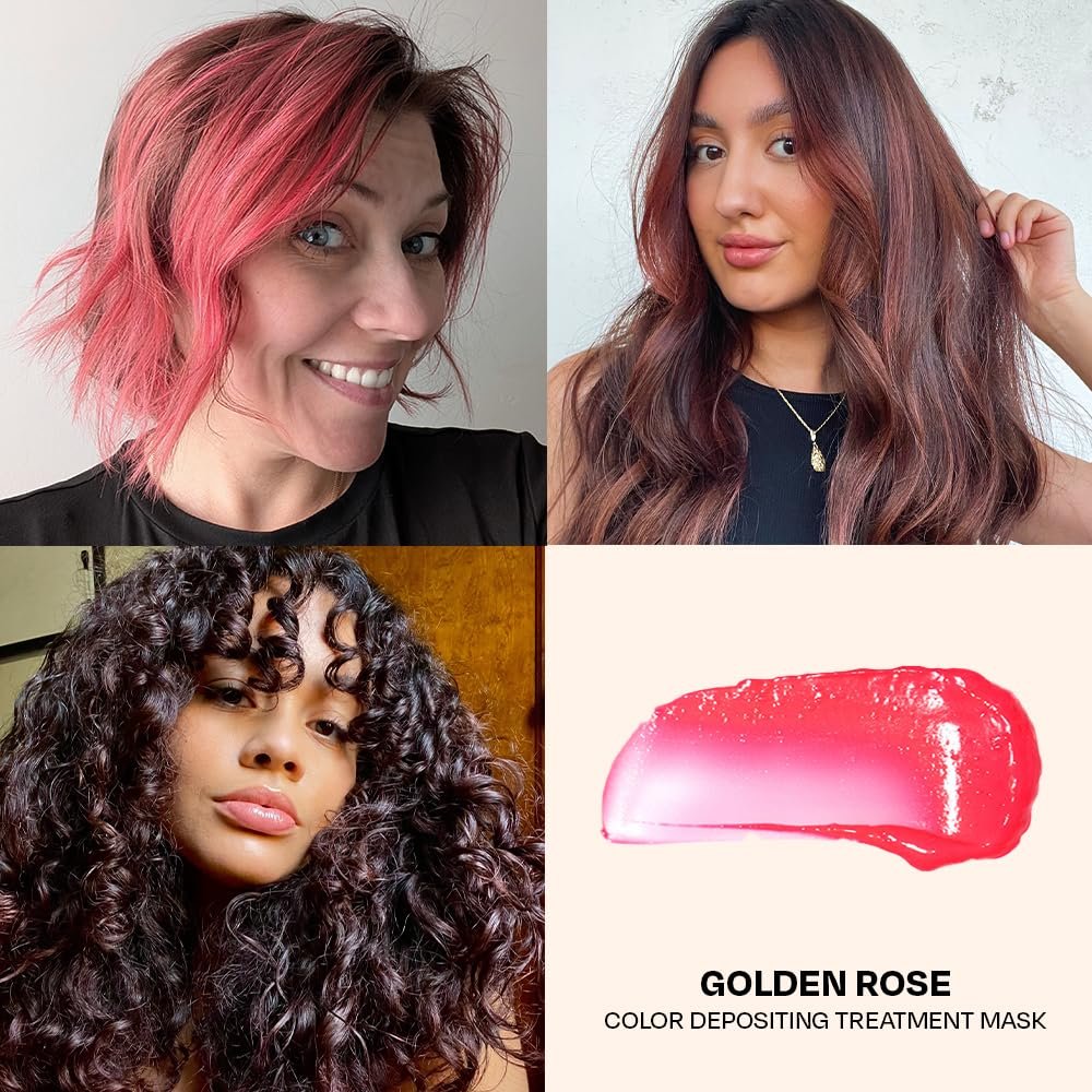 Overtone Daily Color Depositing Conditioner - Golden Rose | Vegan & Cruelty-Free Temporary Hair Color, 4.5 oz Avelisse