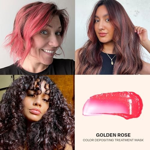 Overtone Daily Color Depositing Conditioner - Golden Rose | Vegan & Cruelty-Free Temporary Hair Color, 4.5 oz Avelisse