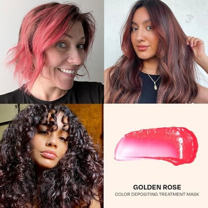 Overtone Daily Color Depositing Conditioner - Golden Rose | Vegan & Cruelty-Free Temporary Hair Color, 4.5 oz Avelisse