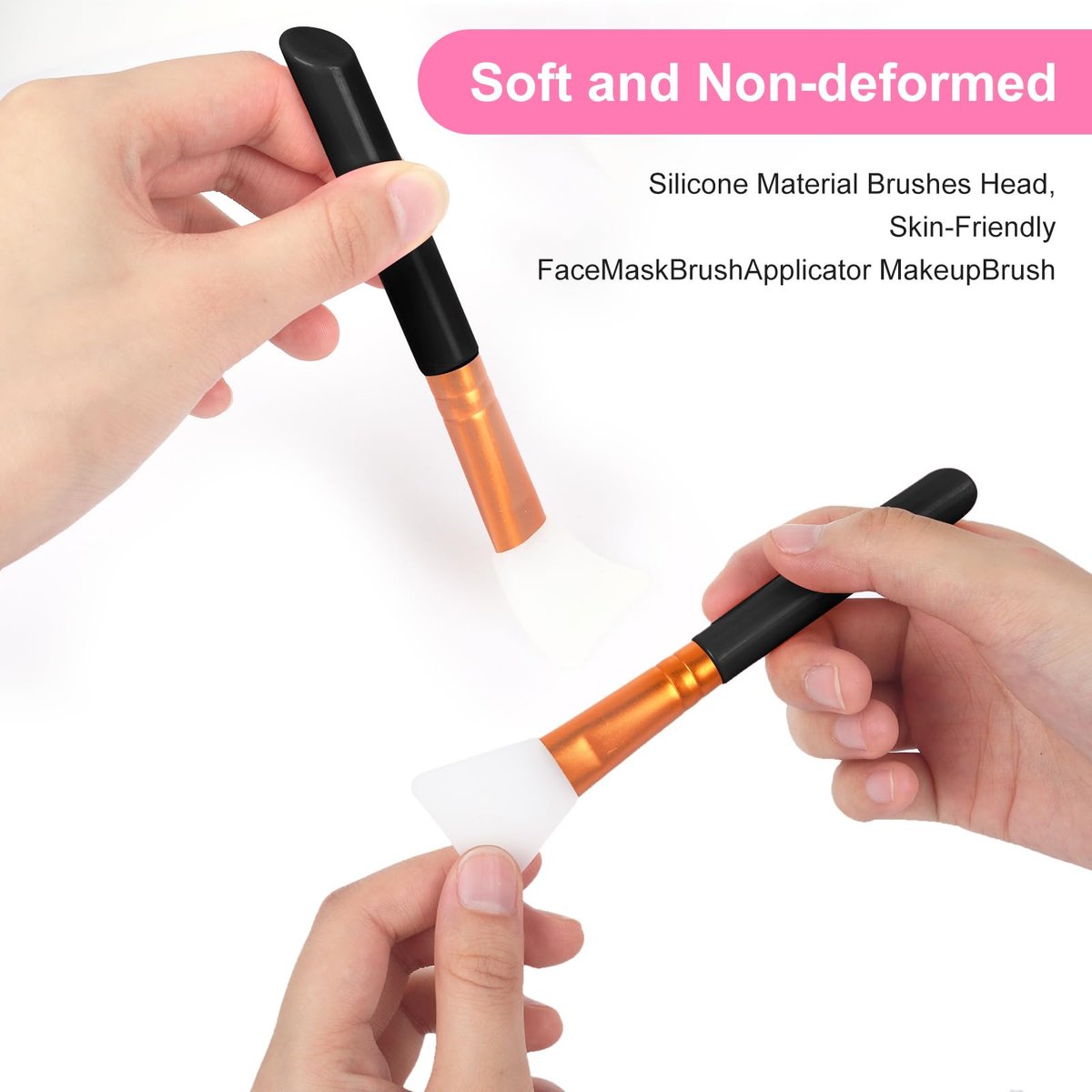 2 Pcs Silicone Face Mask Brushes Silicone Applicator Kit - Reusable Beauty Tool for Skincare, Epoxy, and DIY Crafts (Black) - görsel 15