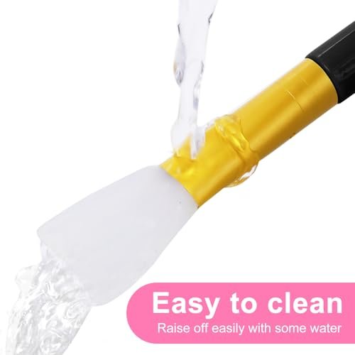 2 Pcs Silicone Face Mask Brushes Silicone Applicator Kit - Reusable Beauty Tool for Skincare, Epoxy, and DIY Crafts (Black) - görsel 14