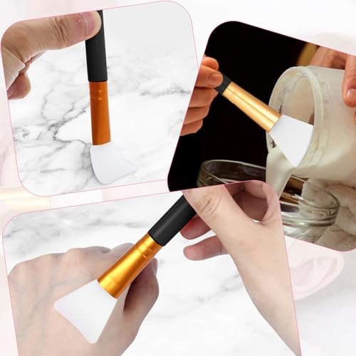 2 Pcs Silicone Face Mask Brushes Silicone Applicator Kit - Reusable Beauty Tool for Skincare, Epoxy, and DIY Crafts (Black) - görsel 12