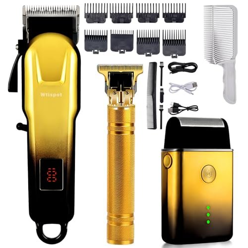 Dabetechts Professional Cordless Hair Clippers Set for Men with LED Display – Hair Trimmer & Beard Shaver, Holiday Gift for Him Avelisse