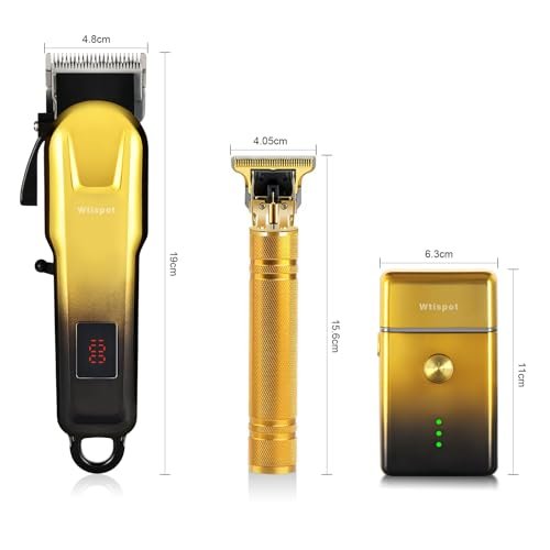 Dabetechts Professional Cordless Hair Clippers Set for Men with LED Display – Hair Trimmer & Beard Shaver, Holiday Gift for Him Avelisse