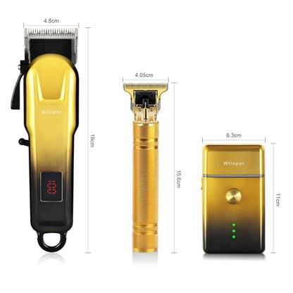 Dabetechts Professional Cordless Hair Clippers Set for Men with LED Display – Hair Trimmer & Beard Shaver, Holiday Gift for Him Avelisse