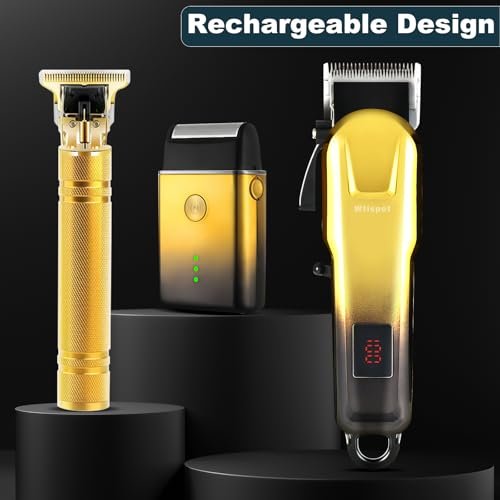 Dabetechts Professional Cordless Hair Clippers Set for Men with LED Display – Hair Trimmer & Beard Shaver, Holiday Gift for Him Avelisse