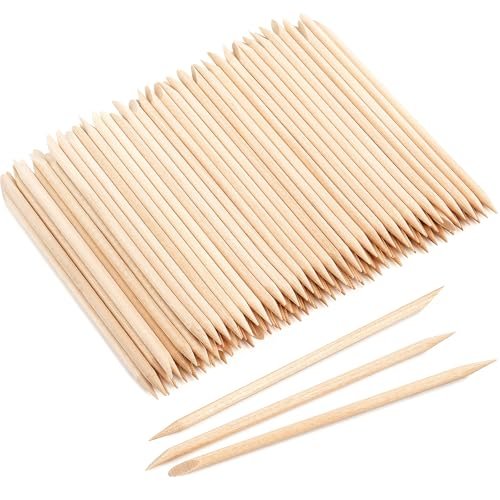EWVVSS 600 Pcs 4.5 Inch Orange Wooden Cuticle Pusher Sticks – Double Sided Manicure & Pedicure Tool for Nails, Waxing, and Facial Hair Removal - görsel 2