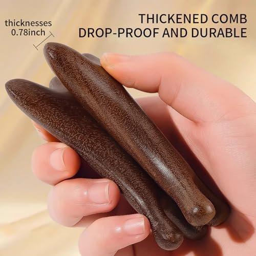 TAIHI Wooden Scalp Massager Comb – 100% Natural Wood Massage Comb for Hair Growth, Stress Relief, Multi-Function Gua Sha Tool for Head Face Neck, Anti-Static Wooden Comb for Women Men All Hair Types - görsel 18