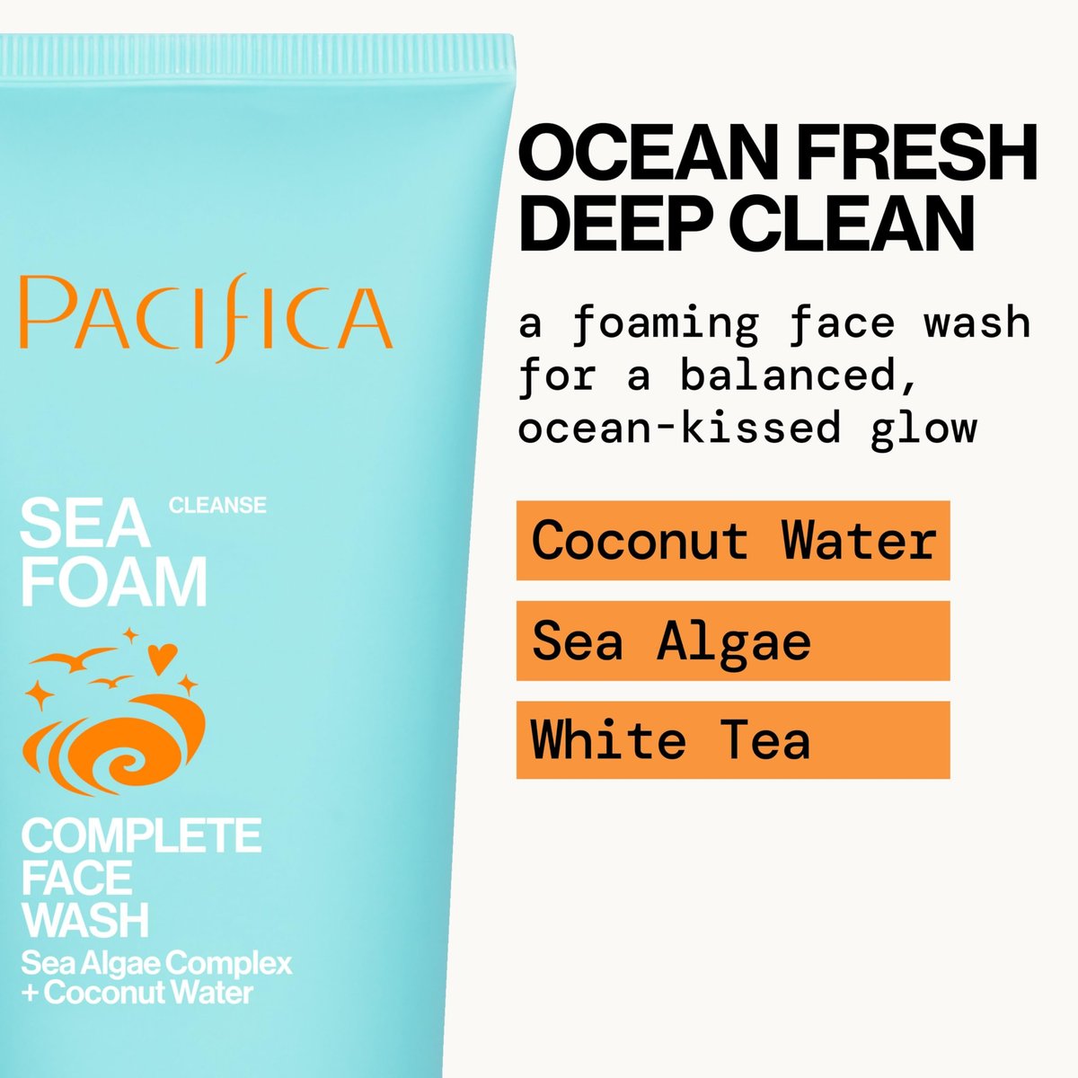Pacifica Face Wash Duo – Glow Baby Vitamin C Brightening Cleanser + Sea Foam Gentle Cleanser, Daily Exfoliating Face Wash Set for All Skin Types, Sulfate-Free, Vegan Avelisse