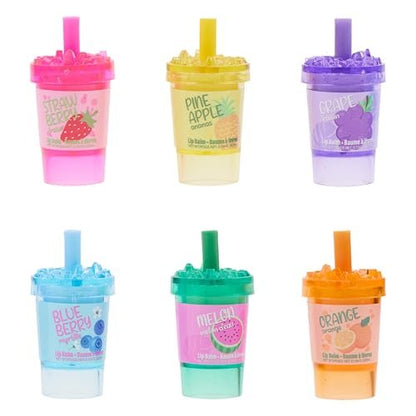 6pc Smoothie Lip Balm Set – Fruit-Scented Lip Glosses in Adorable Smoothie-Shaped Containers Avelisse