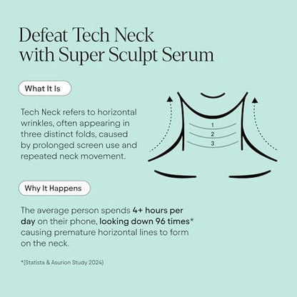 ALPYN Super Sculpt Serum Peptide Firming & Lifting Serum For Face, Neck & Décolleté with Tri-Peptide Firming Complex, 1.7 oz Avelisse