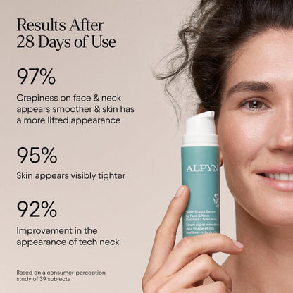 ALPYN Super Sculpt Serum Peptide Firming & Lifting Serum For Face, Neck & Décolleté with Tri-Peptide Firming Complex, 1.7 oz Avelisse