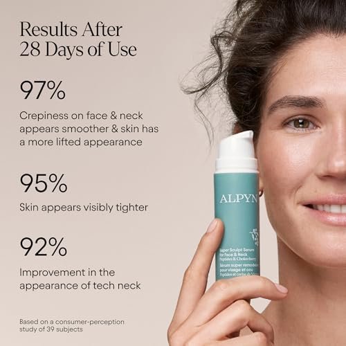 ALPYN Super Sculpt Serum Peptide Firming & Lifting Serum For Face, Neck & Décolleté with Tri-Peptide Firming Complex, 1.7 oz Avelisse