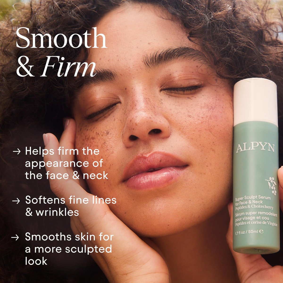 ALPYN Super Sculpt Serum Peptide Firming & Lifting Serum For Face, Neck & Décolleté with Tri-Peptide Firming Complex, 1.7 oz Avelisse