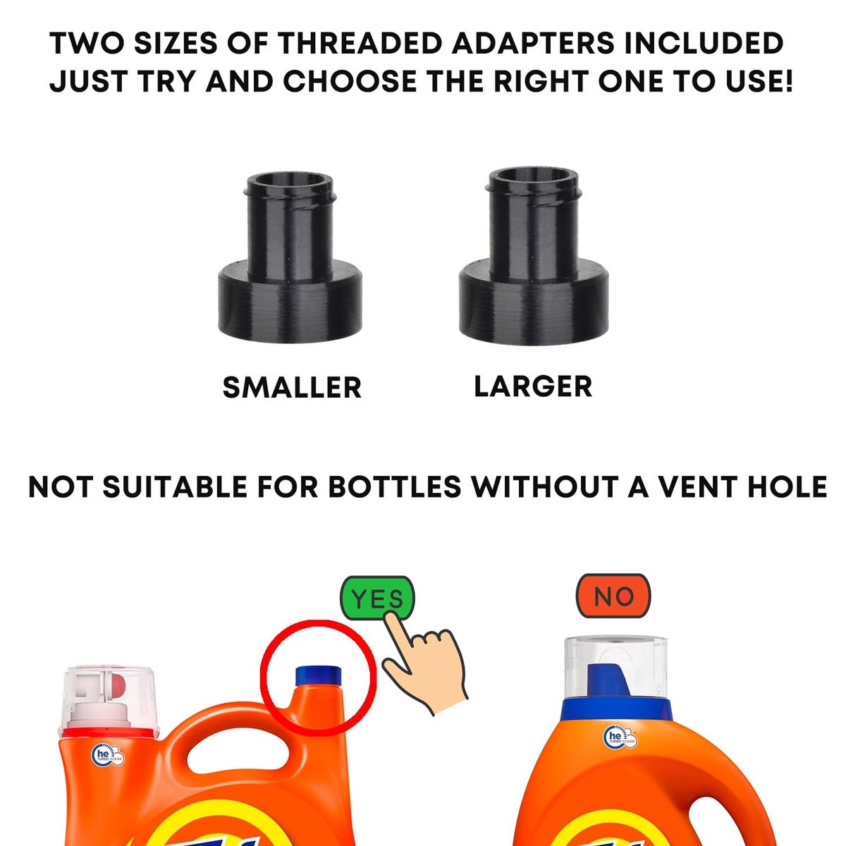 Vent Hole Pump for Liquid Laundry Detergent Bottle Dispenser Pump with Cup Holder and Measuring Cup, Ideal for Laundry Room Accessories Storage Organization, Made to Fit All, 1 Pack, Black - görsel 12