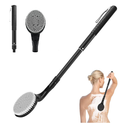Gobiteli 25-Inch Long Handle Back Scrubber for Shower – Exfoliating Body Brush for Deep Clean, Men, Women & Elderly Avelisse