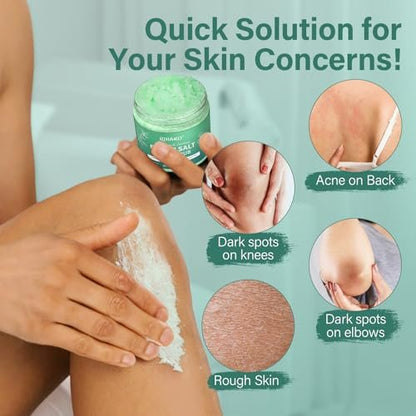 Eucalyptus Epsom Salt Body Scrub – Exfoliating Detox Scrub with Eucalyptus & Spearmint Essential Oils for Smooth, Radiant Skin