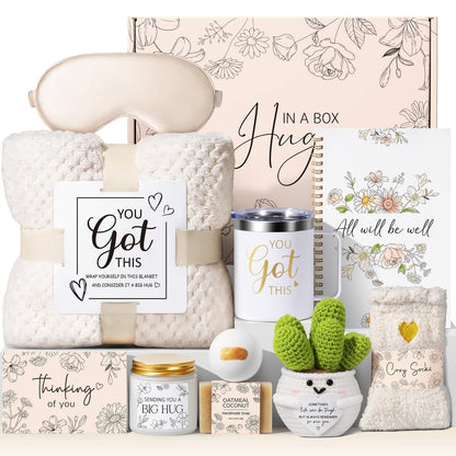 Get Well Soon Gifts Basket for Women – Self Care Spa Care Package with Inspirational Blanket, Thinking of You Sympathy Gift Avelisse