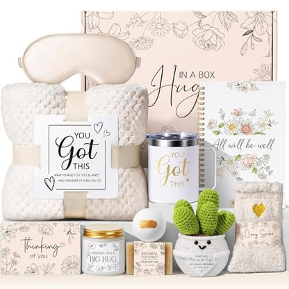 Get Well Soon Gifts Basket for Women – Self Care Spa Care Package with Inspirational Blanket, Thinking of You Sympathy Gift Avelisse