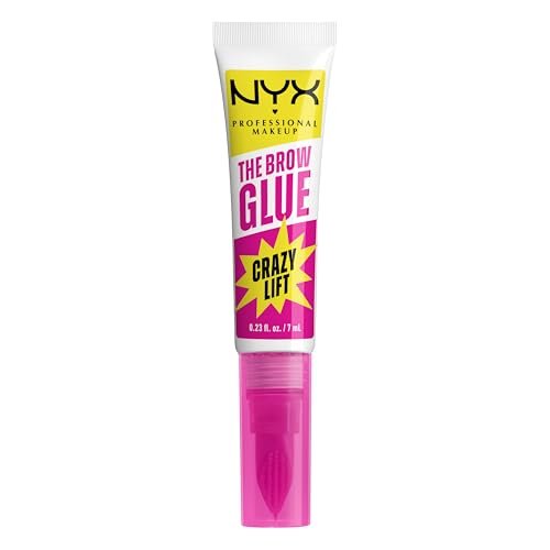 NYX PROFESSIONAL MAKEUP The Brow Glue Crazy Lift - Clear Brow Lamination Gel with 16HR Strong Hold & Built-In Styling Comb Avelisse