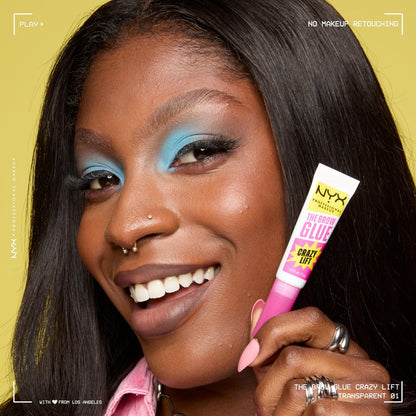 NYX PROFESSIONAL MAKEUP The Brow Glue Crazy Lift - Clear Brow Lamination Gel with 16HR Strong Hold & Built-In Styling Comb Avelisse