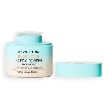 Revolution Beauty London Hydra Cool Cooling Loose Baking Powder - Makeup Setting Powder with Hyaluronic Acid, Vegan & Cruelty-Free, 1.05 oz
