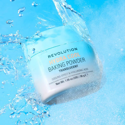 Revolution Beauty London Hydra Cool Cooling Loose Baking Powder - Makeup Setting Powder with Hyaluronic Acid, Vegan & Cruelty-Free, 1.05 oz