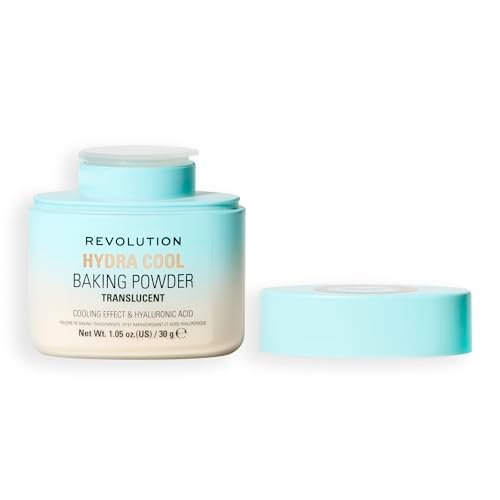 Revolution Beauty London Hydra Cool Cooling Loose Baking Powder - Makeup Setting Powder with Hyaluronic Acid, Vegan & Cruelty-Free, 1.05 oz - görsel 2
