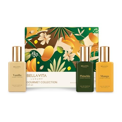 Bellavita Luxury Unisex Gourmet Perfume Gift Set – Vanilla, Mango & Pistachio | 3 x 60ml | Long-Lasting Fragrance for Men & Women - görsel 2