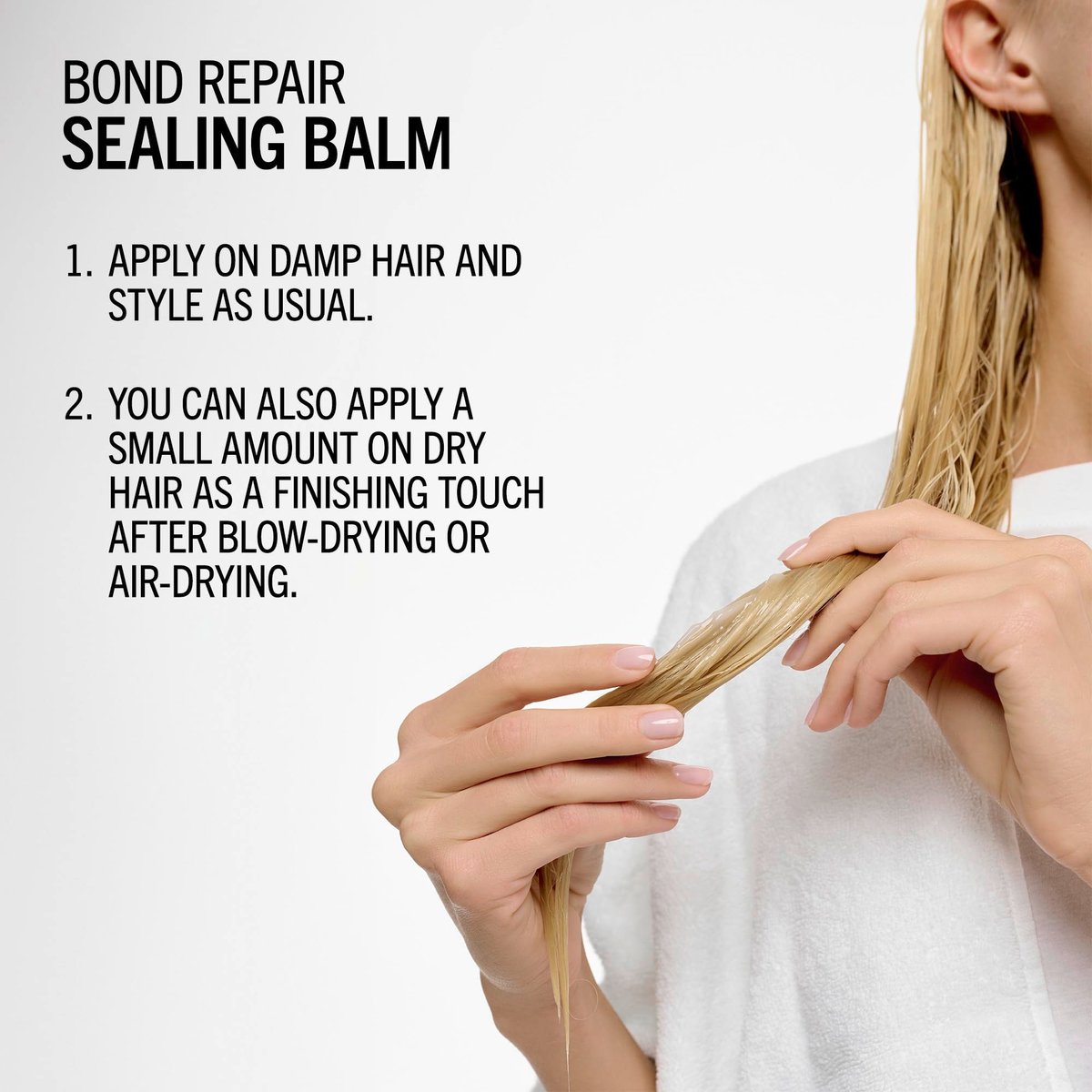 BlondMe Bond Repair Sealing Balm for Blonde, Lightened & Grey Hair - 2.5 Fl Oz - Tame Split Ends, Reduce Frizz & Heat Protection Avelisse