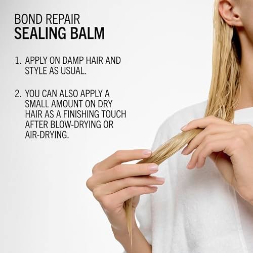 BlondMe Bond Repair Sealing Balm for Blonde, Lightened & Grey Hair - 2.5 Fl Oz - Tame Split Ends, Reduce Frizz & Heat Protection Avelisse