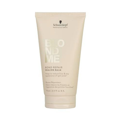 BlondMe Bond Repair Sealing Balm for Blonde, Lightened & Grey Hair - 2.5 Fl Oz - Tame Split Ends, Reduce Frizz & Heat Protection Avelisse