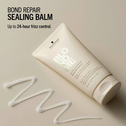 BlondMe Bond Repair Sealing Balm for Blonde, Lightened & Grey Hair - 2.5 Fl Oz - Tame Split Ends, Reduce Frizz & Heat Protection Avelisse