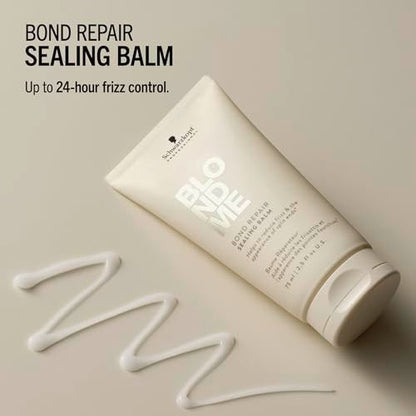 BlondMe Bond Repair Sealing Balm for Blonde, Lightened & Grey Hair - 2.5 Fl Oz - Tame Split Ends, Reduce Frizz & Heat Protection Avelisse