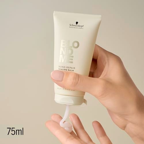 BlondMe Bond Repair Sealing Balm for Blonde, Lightened & Grey Hair - 2.5 Fl Oz - Tame Split Ends, Reduce Frizz & Heat Protection Avelisse