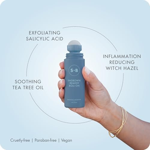 SUGARED + BRONZED Ingrown Hair Roll On – Glycolic Acid, Salicylic Acid & Witch Hazel – Post-Hair Removal Treatment for Bikini & Underarms – Vegan, 3 Fl Oz - görsel 8