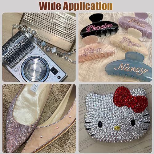 NOOEPC Face Gems and Pearls for Makeup - Rhinestones Bedazzling Kit with Quick Dry Glue, Multicolor Resin Gems for Women, Rave Accessories - görsel 12