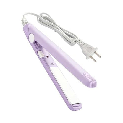Mini Hair Straightener – Ceramic Tourmaline Flat Iron with Storage Box, 20W, US Plug, Purple