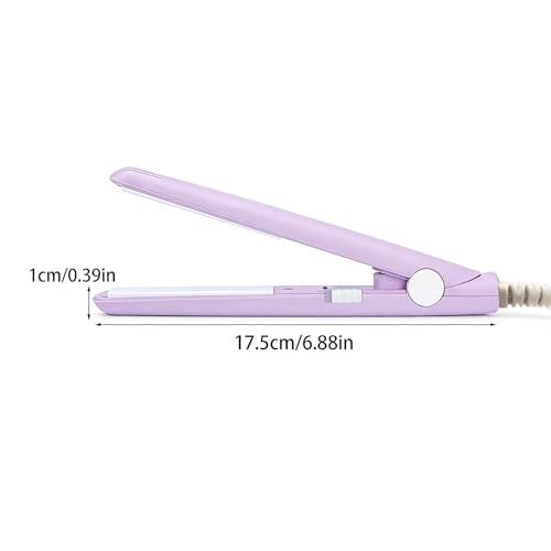 Mini Hair Straightener – Ceramic Tourmaline Flat Iron with Storage Box, 20W, US Plug, Purple - görsel 8