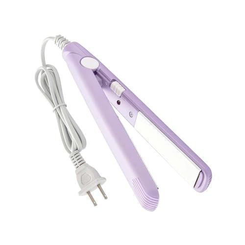 Mini Hair Straightener – Ceramic Tourmaline Flat Iron with Storage Box, 20W, US Plug, Purple - görsel 10