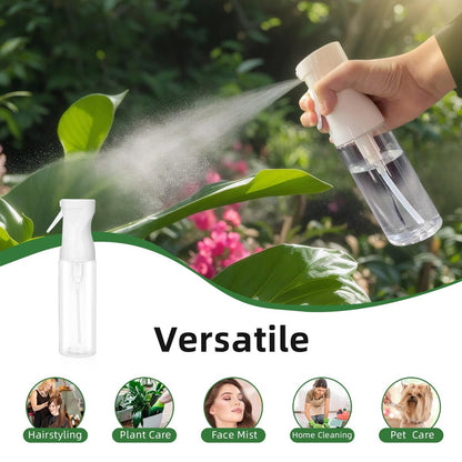 aireza 2-Pack Continuous Fine Mist Spray Bottle for Hair - Patented Ultra-Fine Mist, BPA-Free, Leak-Proof, 360° Spray, 300 ml/10.1 oz (White) Avelisse
