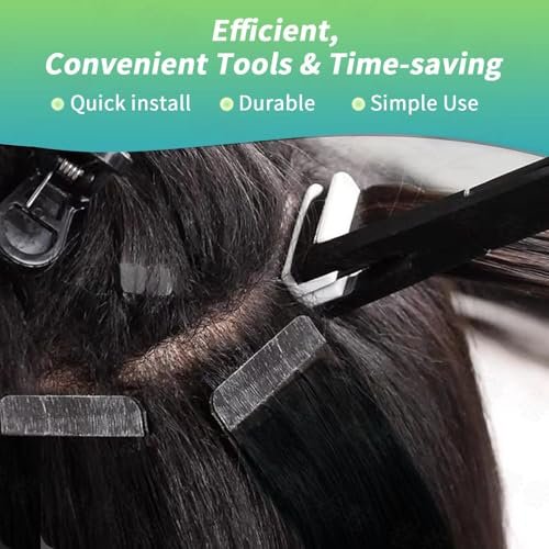 Professional Tape in Hair Extension Tools Kit – Stainless Steel Sealing Clamp, Hair Clips & Styling Tools (Black) Avelisse