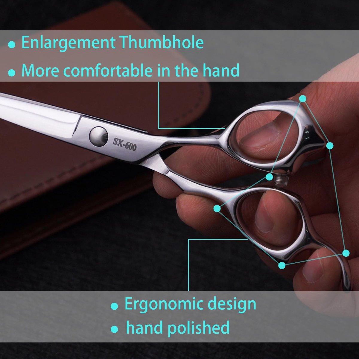 Silksnip Hair Cutting Scissors Professional Barber Shears - Stainless Steel, 6.0 Inch, Ergonomic Design for Salon & Home Avelisse