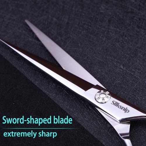 Silksnip Hair Cutting Scissors Professional Barber Shears - Stainless Steel, 6.0 Inch, Ergonomic Design for Salon & Home Avelisse