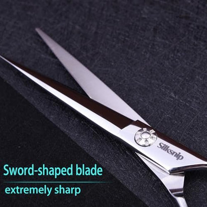 Silksnip Hair Cutting Scissors Professional Barber Shears - Stainless Steel, 6.0 Inch, Ergonomic Design for Salon & Home Avelisse