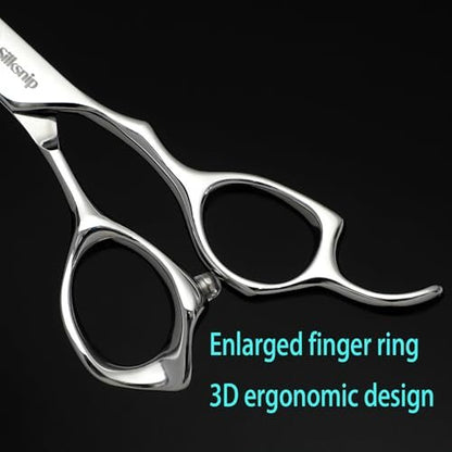Silksnip Hair Cutting Scissors Professional Barber Shears - Stainless Steel, 6.0 Inch, Ergonomic Design for Salon & Home Avelisse