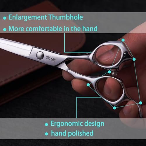 Silksnip Hair Cutting Scissors Professional Barber Shears - Stainless Steel, 6.0 Inch, Ergonomic Design for Salon & Home Avelisse