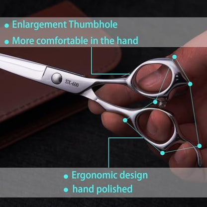 Silksnip Hair Cutting Scissors Professional Barber Shears - Stainless Steel, 6.0 Inch, Ergonomic Design for Salon & Home Avelisse