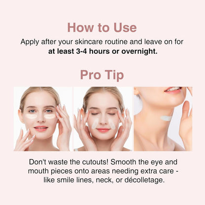 Elixbloom Bio-Collagen Face Mask – Deep Hydrating Overnight Mask for Pore Minimizing, Firming & Moisturizing (4 Count)
