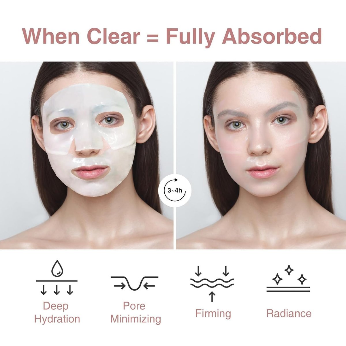Elixbloom Bio-Collagen Face Mask – Deep Hydrating Overnight Mask for Pore Minimizing, Firming & Moisturizing (4 Count) - görsel 7